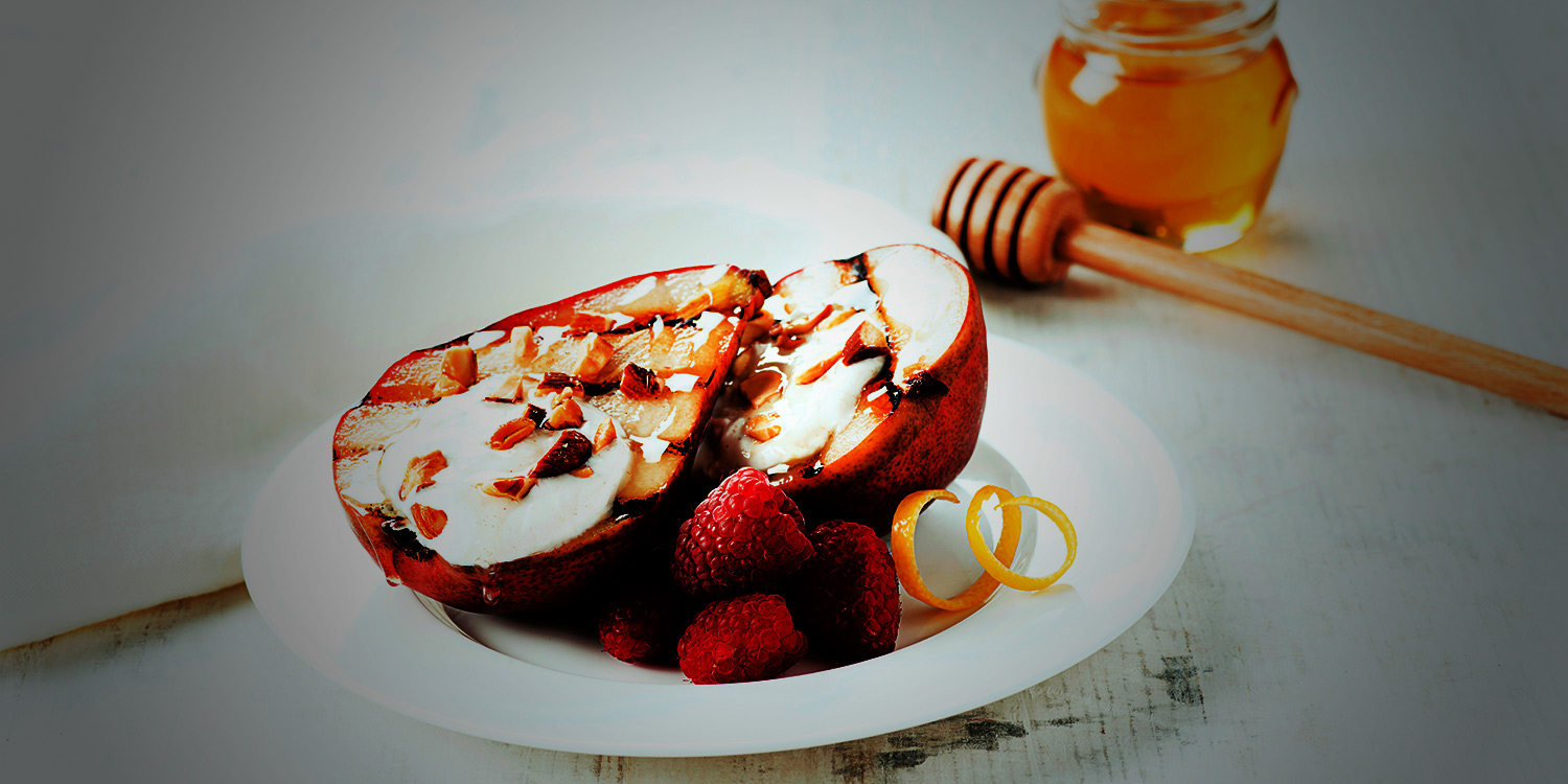 Grilled Pears with Honey